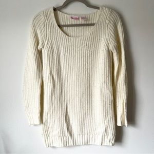 Alloy cream long sleeve knit sweater size S